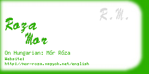 roza mor business card